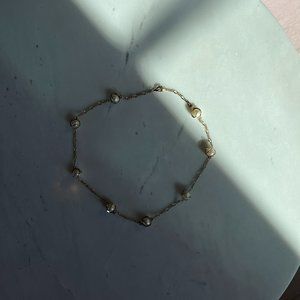 Pearl Gold Necklace Lobster Clasp